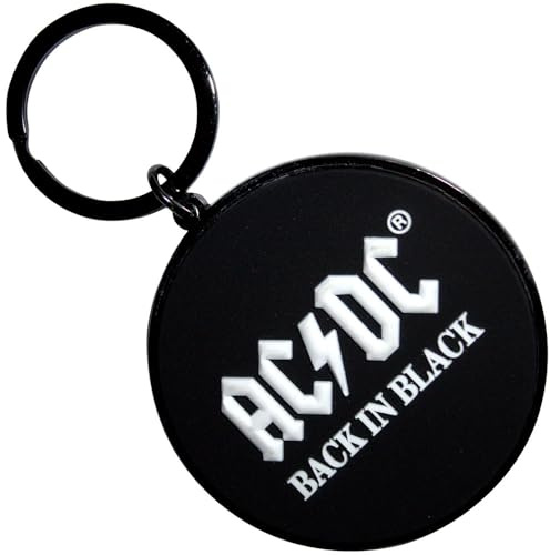 AC/DC Back In Schwarz Schlüsselring Keychain One Size