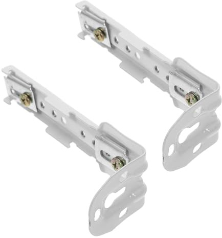 HOOTNEE Lot de 2 Supports Robustes pour Rail Double de Rideaux, Fixation Latérale 11,5 Cm en Acier Solide, Compatibles Volets Roulants pour Fenêtres, Installation Plafond, Accessoires