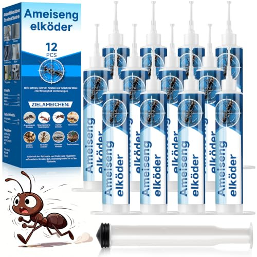 12 x 15 g Ameisenköder – für Innen & Außen, Küche & Haushalt, Langanhaltend & Effektiv, Sicher für Kinder und Haustiere
