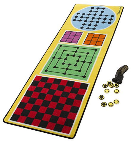 Melissa & Doug 4-in-1 Game Rug - 4 Board Games, 36 Game Pieces