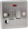 KNIGHTSBRIDGE CL63FBC 13A Switched Fused Spur Unit with Neon & Flex Outlet-Rounded Edge Brushed Chrome