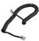 CABLEPELADO Cable telefonico | Cable RJ10 | Cable RJ9 | Cable RJ22 | Cable de teléfono de línea fija | Longitud en espiral | 4 hilos 4P4C | 2 Metros | Negro