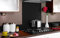 Vidriopanel Panel DE Vidrio para Cocina en Diferentes Medidas y Colores/Cristal de Protección Salpicaduras para frentes de cocinas (90x65 cm, Negro)