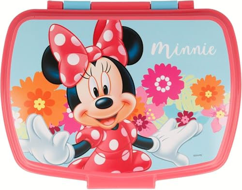ALMACENESADAN, 0417, Sandwichera rectangular multicolor Minnie, 15x10x5,5 cms