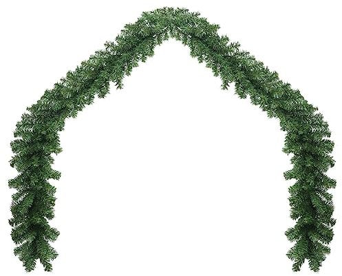 vidaXL Weihnachtsgirlande PVC 20m Tannengirlande Türgirlande Weihnachtsdeko