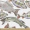 ABAKUHAUS Fische Stoff als Meterware, Karpfen Barsch und Bass, Qualitäts Stoff Dekorativer Polster Heimtextilienstoff, 2M (148x200cm), Blasser Kadettblau