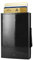 ÖGON -DESIGNS- Porte-Cartes Fin Automatique en Aluminium et Cuir, Protection RFID Contre la fraude et la démagnétisation, Portefeuille Compact, modèle Cascade Slim (Glossy Black)