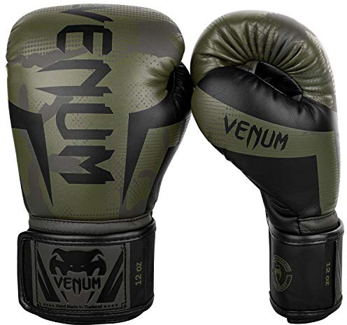 Venum Elite Adults Boxing Gloves, Khaki Camo, 12 Oz