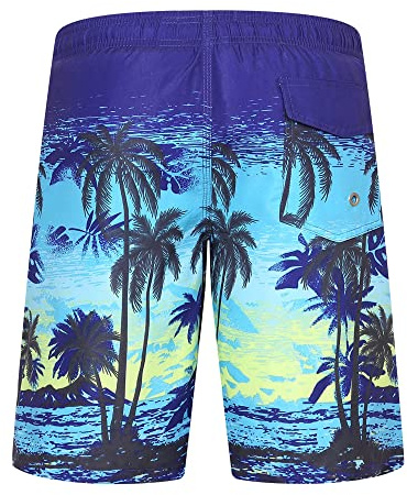 APTRO Men's Swim Trunks Swimming Shorts Board Shorts Quick Dry Beach Shorts Big and Tall Swim Shorts Shark Sea Green MK139 S