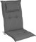 elGiga Hochlehner-Auflage 1-Stück Classic Grau Weiß gestreift 120 x 50 x 8 cm für Gartenstuhl, mit Kopfpolster, hochwertig, waschbar und pflegeleicht