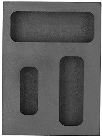 3 Nut Graphit Tiegel, Graphitschmelzform, Metall Graphitform, Barren Form zum Raffinieren, Gold Barren Verfeinerung für Gold Silber Aluminium Schmelzguss Raffinieren Metallschmuck
