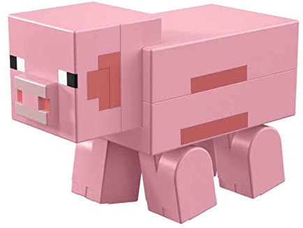 Minecraft Fusion figurine Cochon 20 cm à assembler, jouet d’action et d’aventure pour enfant inspiré par le jeu vidéo, pour enfant dès 6 ans, GVV18