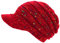 dy_mode Strickmütze Damen Schirmmütze Winter Mütze Einfarbig Bunt - A082 (A315-Rot)