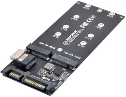 Chenyang M.2 NVME SSD à SFF-8654 & NGFF SATA SSD to SATA 2 in 1 Adaptateur Combo pour la Carte Principale (ne Pas Travailler nvem ssd to sata)