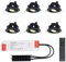 HOFTRONIC - Einbaustrahler Schwarz Feuchtraum Badezimmer 12V Terrassenüberdachung IP44 Wasserdicht | 6x3W 200 Lumen 2700K Warmweiß Dimmbar Schwenkbar Flach RF-Fernbedienung 3W Mini LED Einbaustrahler