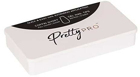 Pretty Pro Soft Assorted False Nail Tips Coffin Short