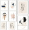 HappyArts® | Premium 8er Poster Set | Bilder Wohnzimmer Deko Schlafzimmer | Abstrakte Kunst Geometrische Formen Aquarell Boho Line Art (ohne Rahmen)…