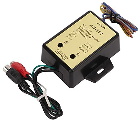 High Low Impedance Adapter, 2-Kanal Line High Low Impedance Adapter Audio Speaker Level Output Converter