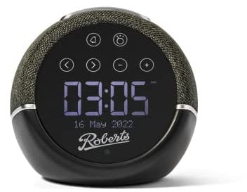 Roberts Zen Plus Wellbeing Digital Alarm Clock Radio with Sleep Sounds and Bluetooth – Black
