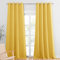 PONY DANCE Cortinas Salon Modernas Cortinas Amarillas Opacas Cortinas Termicas Aislantes Frio y Calor con Ojales Cortinas Blackout 2 Piezas, 140x240 CM, Amarillo