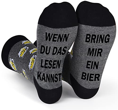 Zrebcley Geschenke Lustige Socken Herren 43-46 Neuheit Baumwollsocken Socken Mit Spruch Weihnachten Geschenke für Den Vatertag Männer Frauen Teenager
