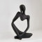 Resin Abstrakt Statue Skulptur und Figuren Modern Deko Modern für Wohnzimmer,Einzigartiger Denker-Stil Und Abstraktes Hohles Design, Für Home Office Tischplatte,Teestube., Schwarz Links
