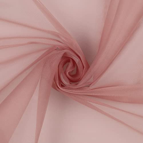 Tulle main soie voile de mariée accessoire de mariage vêtements de haute qualité – coupe 100 cm pour 280 cm (rose ancien)