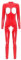 TiaoBug Damen Wetlook Bodysuit Ouvert Hose Latex Catsuit Lack Leder Overall Jumpsuit Langarm Top Hot Pants Sexy Dessous Gogo Clubwear Rot F M