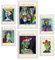 Nacnic Poster 6 set of Picasso Sammlung von Kunstwerken, Dekorative Bilder für Ihr Wohnzimmer, Schlafzimmer, Zuhause. Wandkunst-Drucke. A4 and A3 with White Frames