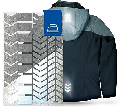 Reflektierende Aufbügler - 66-teiliges Reflexaufbügler Set Pfeile - Reflektoraufbügler (schwarz)