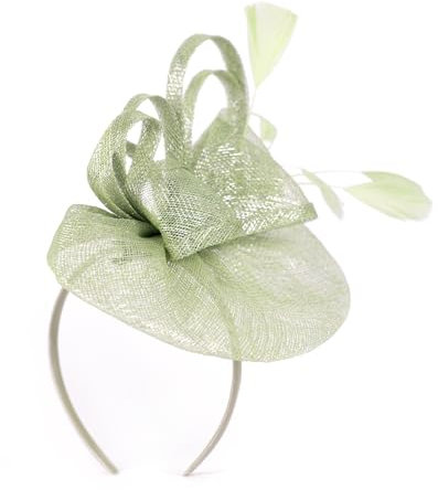 Schal eleganter Faszinator für Sie für Silvester Andriess Hochzeit Damen Haarschmuck (Limette)