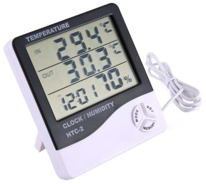 HTC-1 HTC-2 Digital temperature humidity for household indoor outdoor electronic dry humidity with wire probe (HTC-2)