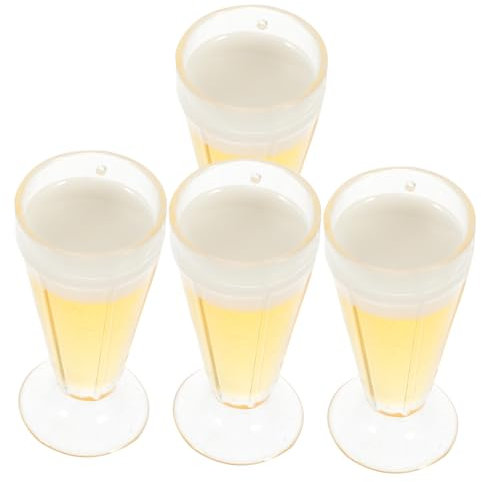 HOOTNEE 4piezas Mini Mugs para Casa De Muñecas Tazas De Cerveza Miniatura y Decoración Simulada Accesorios De Juguete para Escenarios