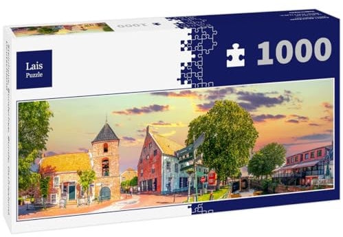 Lais Puzzle Steinhaus, Bunderhee, Bunde, Ostfriesland, Deutschland 1000 Teile Panorama