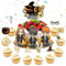 Decoración para Tartas de Harry, 14 Piezas Wizard Cake Topper, Wizard Tartas Toppers, Harry Adornos de tartas, Harry Cupcake Toppers, Harry Toppers para Pasteles, para Fiestas de Cumpleaños