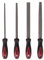Toolland Set lime per legno 4 pezzi: indispensabile per ogni falegname, versatile, ergonomico, risultati precisi, qualità professionale, set con lime piatte, tonde, semitonde e triangolari, 20 cm