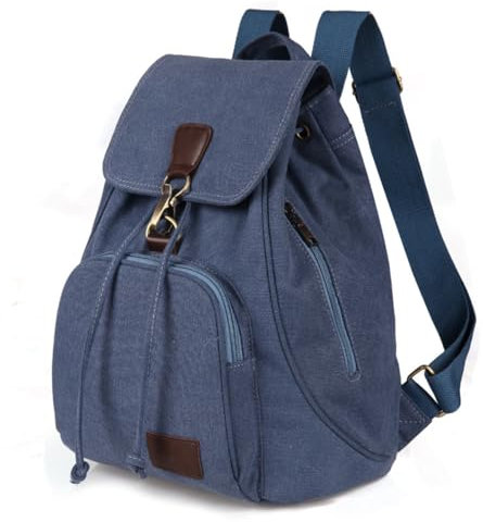 ModaZeal Small Canvas Backpack for Women Men Canvas Rucksack Unisex Backpack School Bag Casual Travel Bag Laptop Rucksack for Daily Use