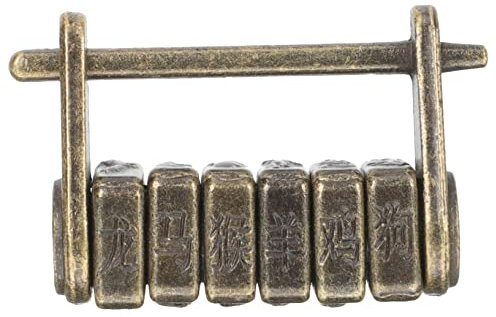 CANIGHT Vorhängeschloss Vintage Mit Zahlencode Antikes Retro-schloss Aus Zinklegierung Für Holzkisten Schmuckschatullen Gesichert