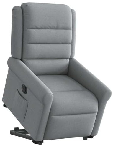 vidaXL Relaxsessel mit Aufstehhilfe Elektrisch Hellgrau Stoff, TV-Sessel mit Aufstehhilfe, Sessel, TV-Sessel, Relaxsessel, Sessel mit Relaxfunktion