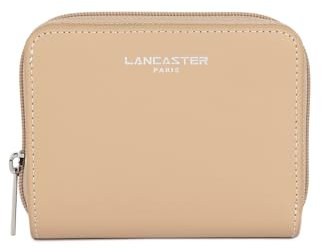 Lancaster | Smooth - Portefeuille Dos à Dos Refente de Cuir de Vachette Lisse Beige - Ecru