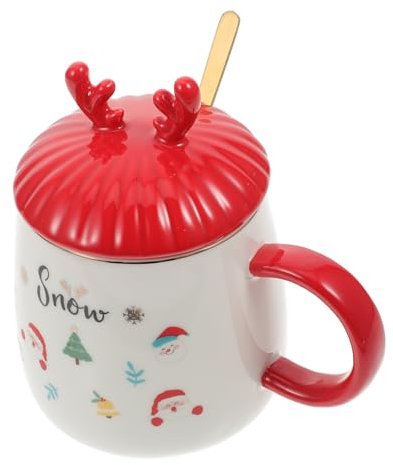 Genérico Taza Con Diseño De Temática Navideña Vaso Para Beber Agua Con Cuchara Para Celebrar Navidad