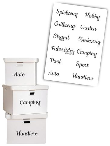 JuPaRo Ordnungs Aufkleber, Haushaltsorganizer, Sticker für Dachboden und die Garage, Ordnungssystem, Beschriftung für Ordnungskisten, Organisation Haushalt, Etiketten Garage (Garage)
