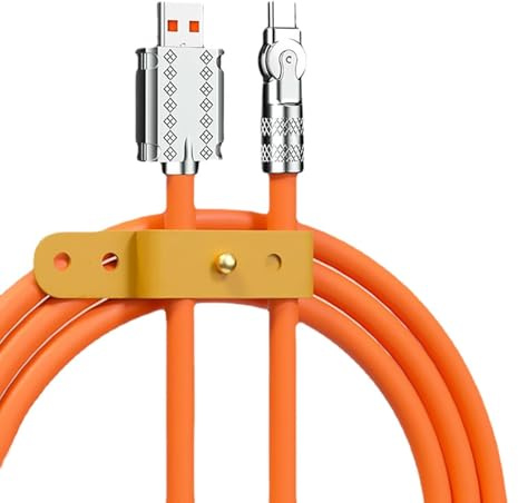 Fast Charging Cord Type C - 6A 120w Flexible and USB C Cable,Bending Resistance, 180° Rotating USB Type C Cable for Charging and Data Transfer, for Multiple Devices