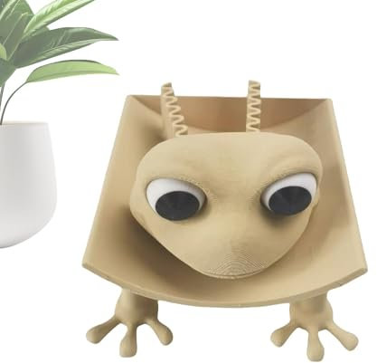 Porte-rouleau de papier toilette en forme de grenouille, organisateur de rangement amusant pour papier toilette, décoration animale, 0,6 x 10,4 x 8 cm, robuste et stable, comédique et charmant pour