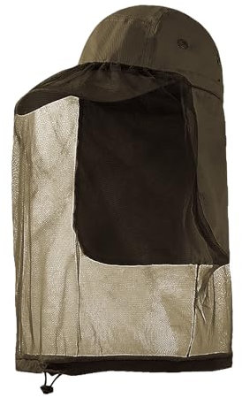 FakeFace Moskitonetz Hut Insektenhüte Imkerhut mit Schleier, Gesichtsschutz Kappe Mückenschutz-Hut, Sonnenhut mit Kopfschutz Mückenhut für Outdoor Wandern Camping Angeln Gartenarbeit