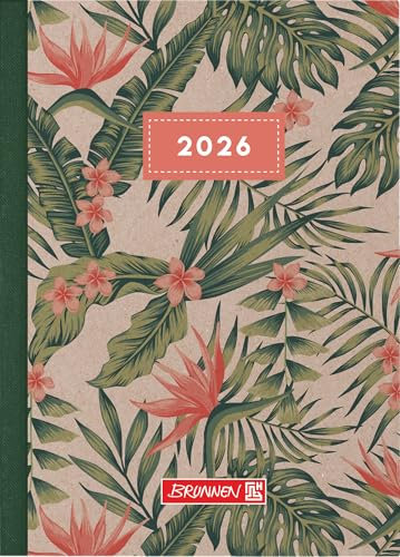 BRUNNEN Taschenkalender Mod. 731 2026 „Tropical“ | A6, Papier