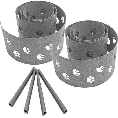 zaun|zu Design Vlies dekor Tapsi: 2X Sichtschutzstreifen mit Lasermuster für Doppelstabzaun 2,55m