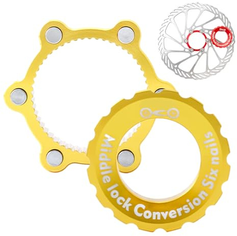 SVCEQZE Centerlock Adapter, Adapter 6 Loch Auf Centerlock, Scheibenbremse Center Lock, Fahrradbremse Adapter, Center Lock Umwandlung, Fahrrad Rotor Centerlock Adapter Mit Centerlock-System