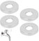 4 Pièces Rosace Mitigeur Douche,Couvercle Décoratif de Robinet en Acier Inoxydable (3/4) Ø 26 Mm X Ø 70 Mm X Hauteur 10 Mm,Rosace De Robinet Rosac Douch pour La Décoration Du Robinet,argent
