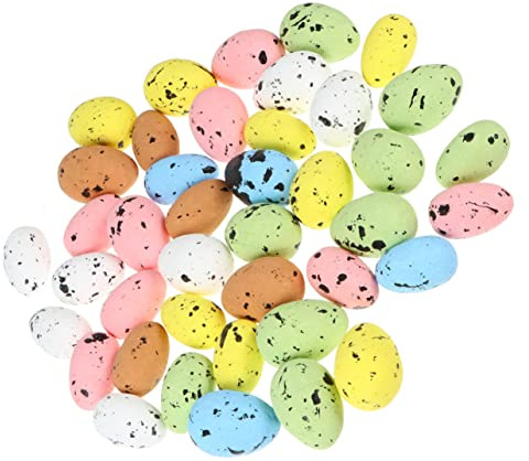 SEWOART 200 Stück Bunte Miniatur Ostereier Dekorative Schaum Eier für Bastelprojekte Fotorequisiten und Party für Ostern und Erntefeste